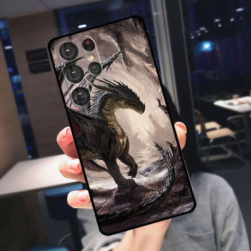 Крутой арт-чехол с драконом для Samsung Galaxy S25 S24 S21 S22 S23 Ultra S9 S10 Plus S24 FE S21 FE
