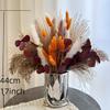80pcs Pampas Dried Flowers Bunny Rabbit Tail Grass Bouquet Boho Home Marrige Decor Fake Flower Pampa Wedding Festival Decoration