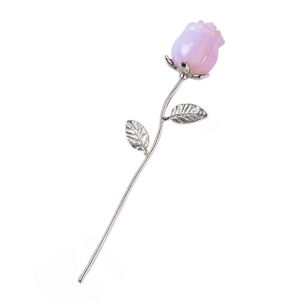 Hand Carved Natural Crystal Crafts Multicolor Romantic Rose Quartz Flowers Statue Decorative Crystal Rose Flower Home Decoration