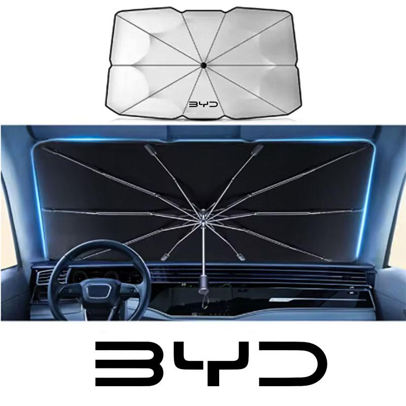 BME1 1Pcs For BYD Qin Plus Atto 3 Dolphin SEAL U F3 E6 Dmi EV 2023 2024 Car Front Windshield Umbrella Sunshade Car Parasol