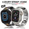 Stainless Steel Band+Case for Apple Watch Strap 46mm 49mm 44mm 45mm Correa Bracelet Protective Cover Iwatch 10 9 8 7 Se 6 Ultra