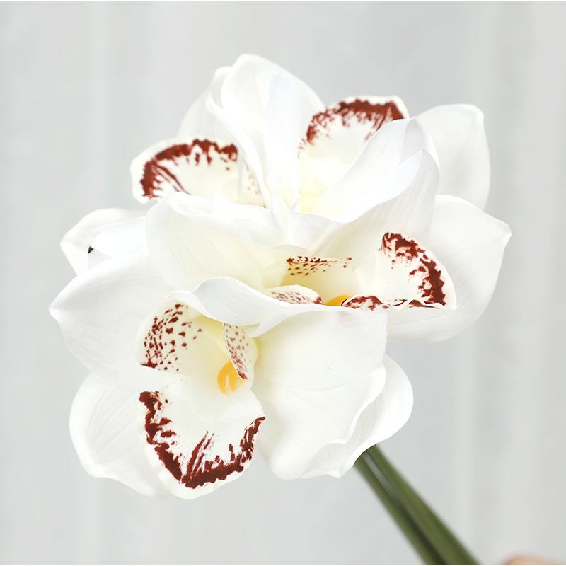 Moisturizing Cymbidium Bundle Home Interior Decoration Ornament Fake Flower Bonsai Feel Phalaenopsis