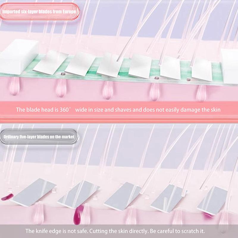 Женская безопасная бритва 1 шт. из нержавеющей стали, ручные лезвия для бритья бороды, волос на теле, бикини, подмышек, бедер, портативная бритва