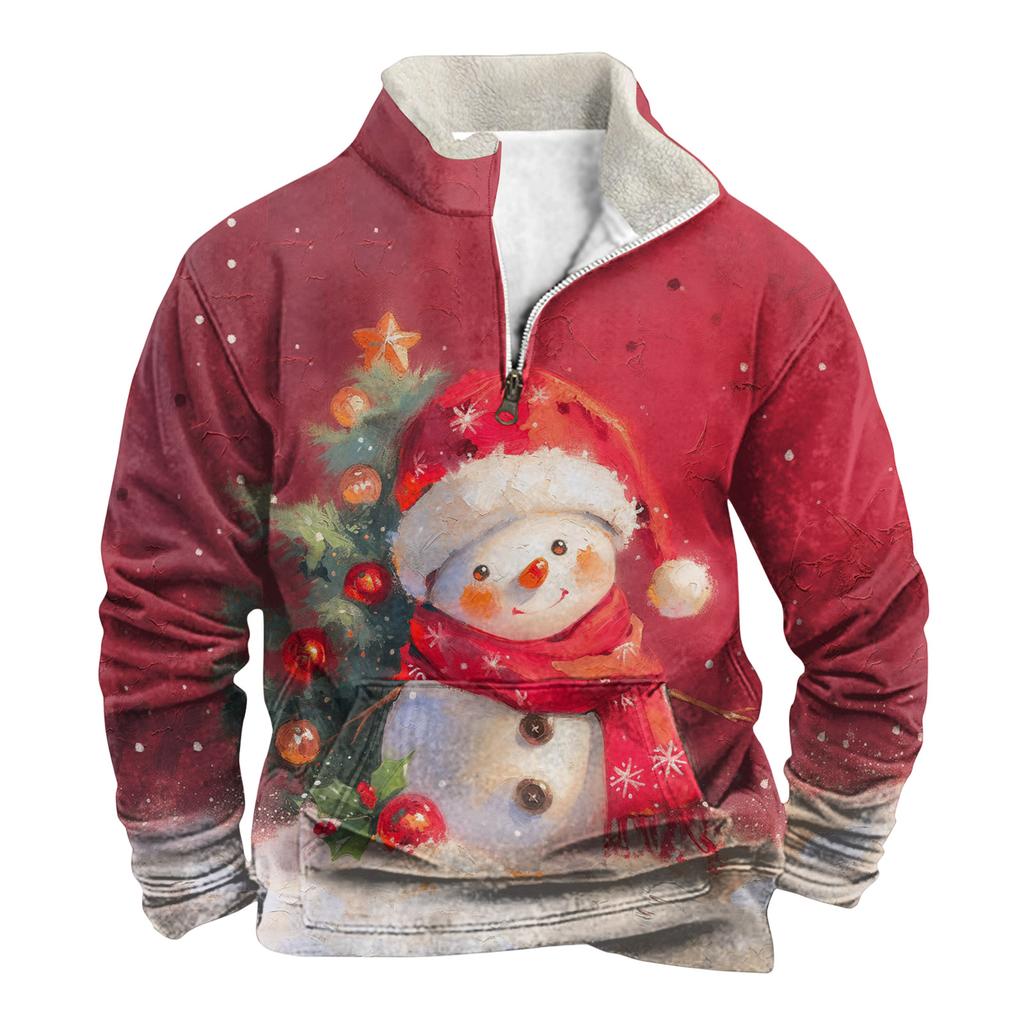 Spring And Men's Standing Collar Sweatshirt Is Outdoor Casual Sweaters Tops