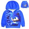 Sonic The Hedgehog Boys Sweatshirt Coat Zipper Hoodies Jacket Sports Tops Kids Long Sleeve Outerwear