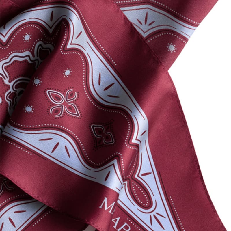 MAYA SAPANA Printed Silk Rhombus Scarf - Lava Falls