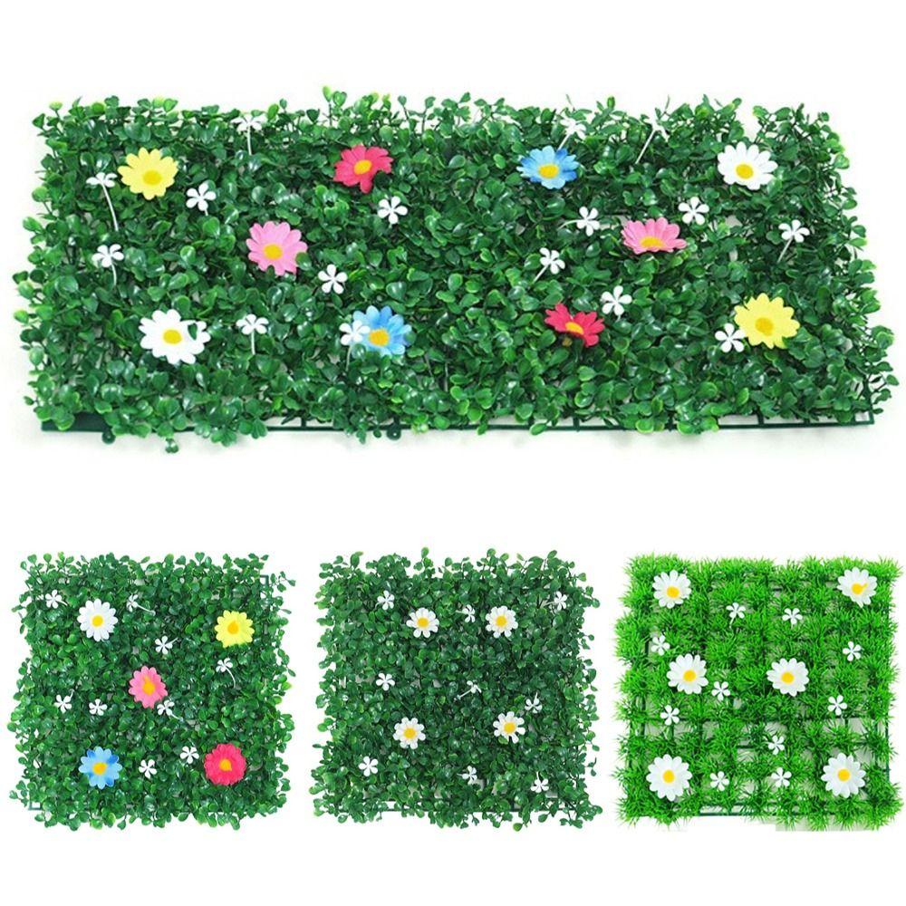 DIY Simulation Flower Plant Sheet Eternal Life Artificial Grass Backdrop Wall  Home Garden Fence