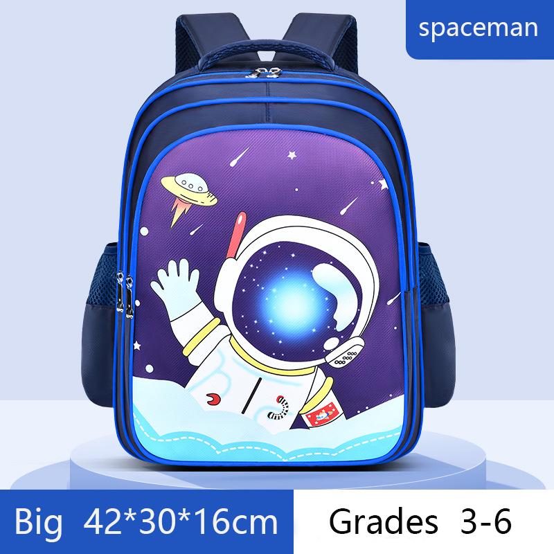 Детский рюкзак Астронавт Мальчики Школьные ранцы Средняя школа Водонепроницаемый Большая вместимость для рюкзака(16 дюймов Космические забавные принты)