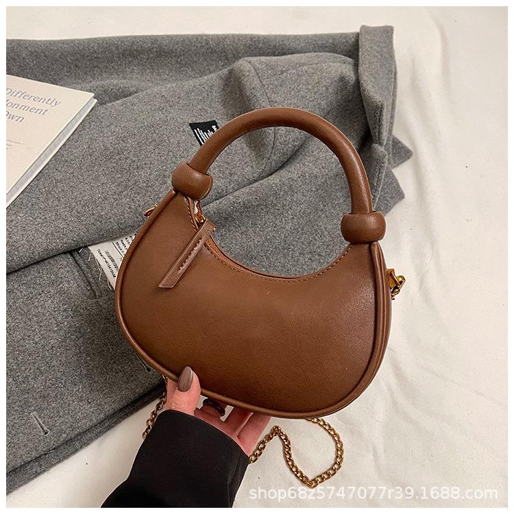 2025 new simple casual shoulder bag niche design crossbody bag hand-held bag underarm fashion trendy dumpling bag for women