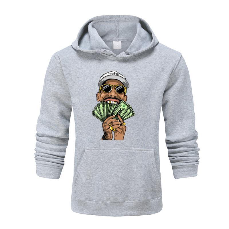 Осень и зима, новая персонализированная одежда с принтом доллара для мужчин и женщин, толстовка с капюшоном для любителей, пуловер для бега, спортивная толстовка