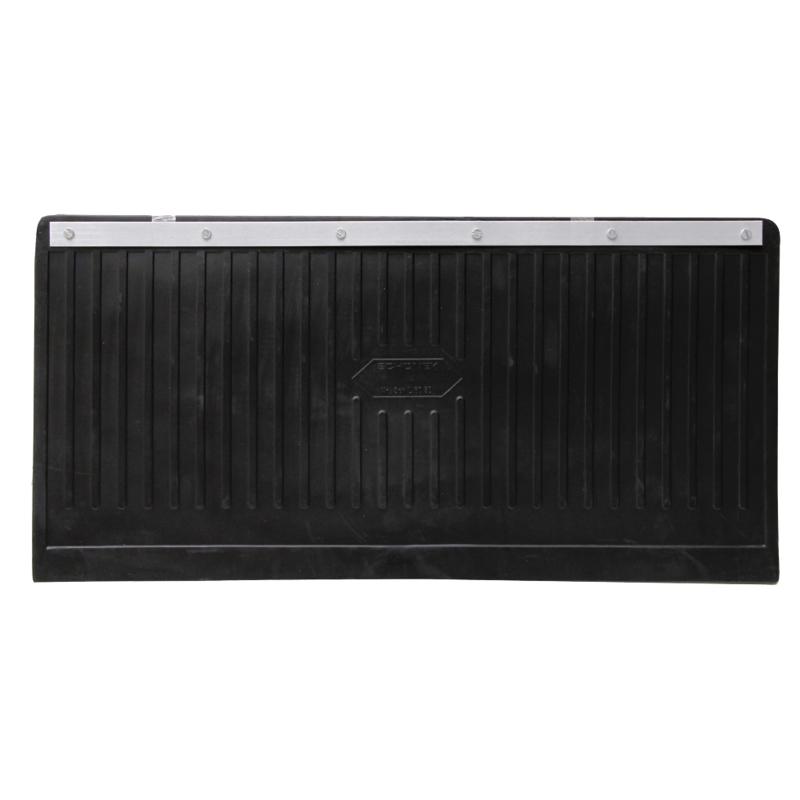 Black rubber mudguard complete with mounting 450x400mm GRANITE