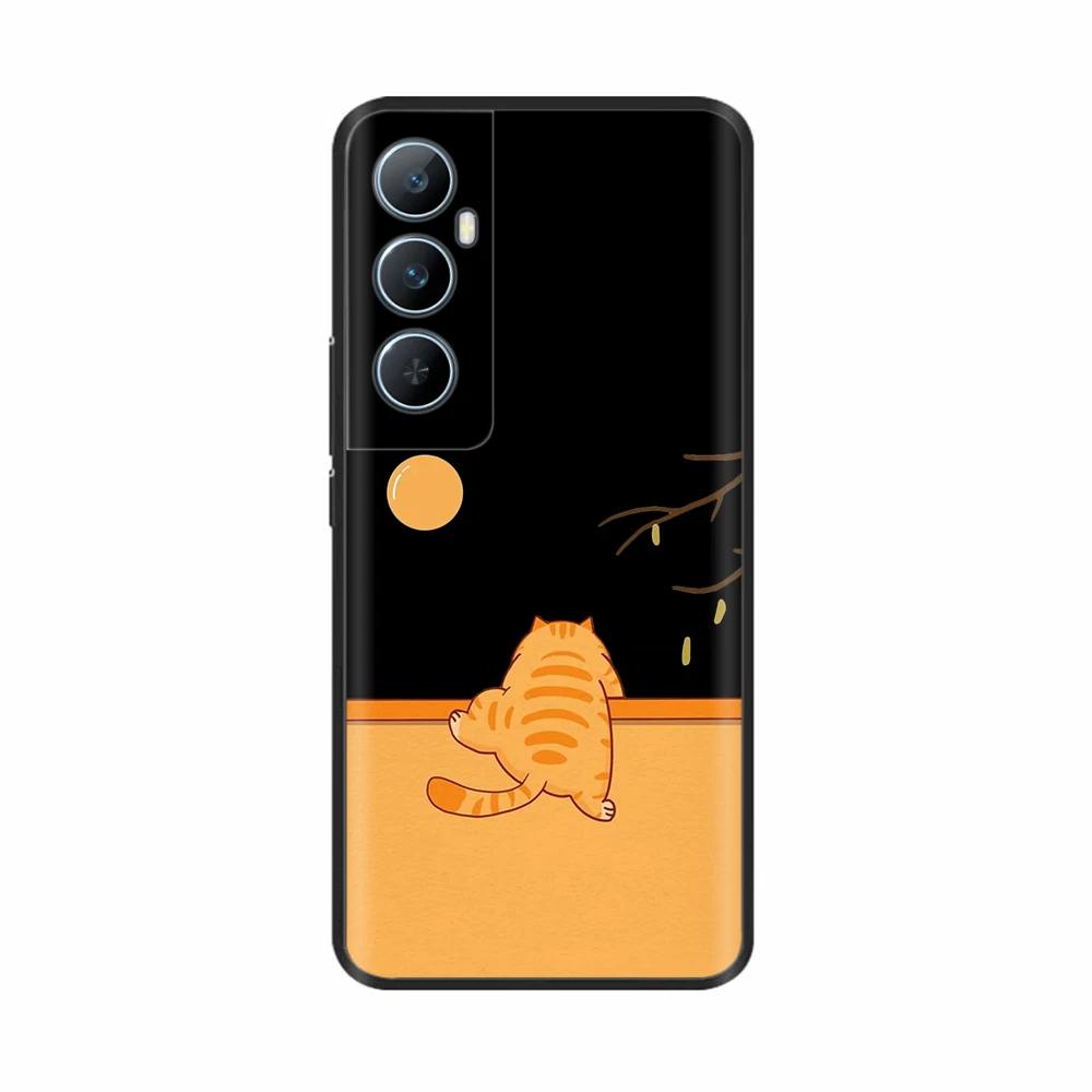Для Realme C65 4G C 65 RealmeC65 6.67" 2024 Силиконовый Чехол для Телефона Милый Цветок Легкий Чехол для Oppo Realme C65 Чехлы Оболочка