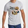 Eddsworld Кот Покупки Графическая Футболка Мужская Черная Хлопковая Футболка Модная Повседневная Уличная Одежда Летний Новый Топ