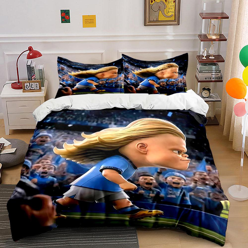 Soccer Theme Cartoon Bedding Set Bedding Duvet Cover Set Duvet Cover Pillowcases  (1 * Duvet Cover 2 * Pillowcases, without duvet insert)