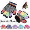 Winter Boy Girl Kids Stretch Warm Non-slip Gloves Children Knitted Anti-slip Rubber