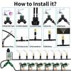Adjustable copper atomizing nozzle set, automatic flower watering device, cooling spray set, garden irrigation tool set