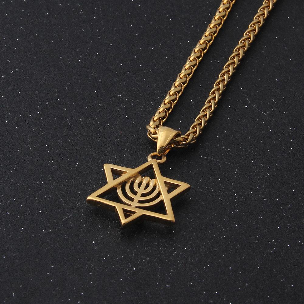 Ожерелье Звезда Давида для женщин и мужчин, иудаика, еврейская израильская вера, лампа, кулон на Хануку