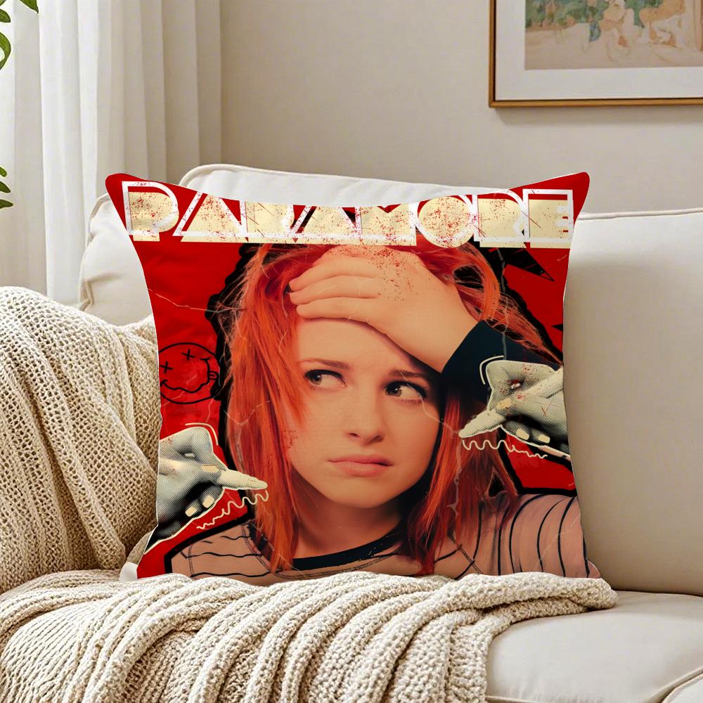 Band PopPunk PParamore Cushion Cover Pillowcase Antidustmite living Room Sofa Decor Cushion Room