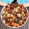 Круглое пляжное полотенце "Морская звезда и ракушка", Пляжное одеяло из микрофибры, Впитывающее, Быстросохнущее, Не прилипает песок, Полотенце для бассейна, Портативный коврик для пикника