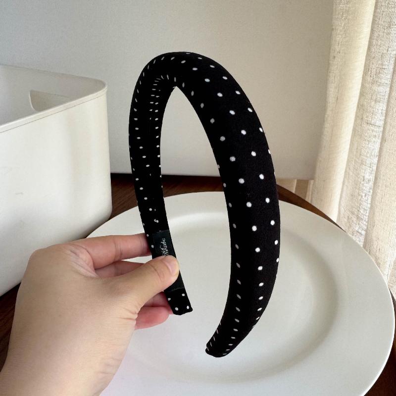 Trendy Polka Dot Multicolor Hairbands Thick Sponge for Elegant Styling