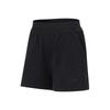 Li Ning Fitness Series Solid Color Mid Waist Breathable Versatile Five Point Casual Shorts Women Shorts Black AKSU554-4