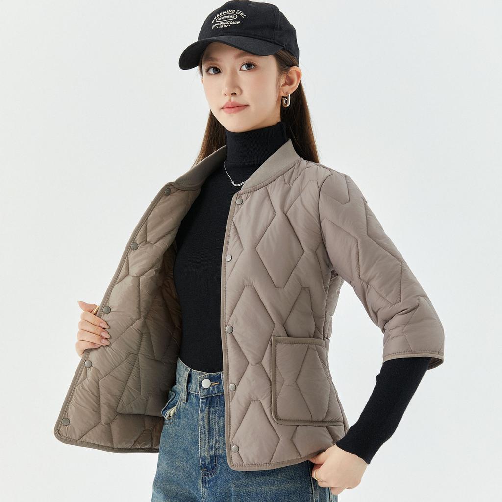 Зимняя домашняя хлопковая одежда Женская с коротким рукавом и рукавом семь восьмых Утепленная утолщенная хлопковая куртка большого размера Можно носить под низ Женская 2509