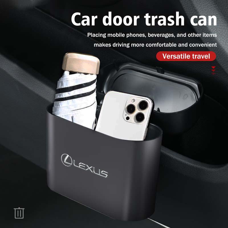 ctkzum1 For Lexus Portable Hanging Car Trash Can Wastebasket Trash Bin with Lid Storage Bin UX250h RX450h CT200h RX400h NX LX GC RX UX