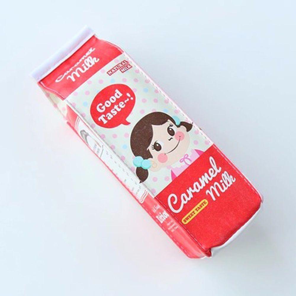 Big Storage Office Supply Cartoon Morning Milk Pen Bag Pencil Box Pencil Case Fruit Milk Carton