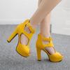 Girls' Shoes Women Pumps High Heels Platform Shoes Peep Toe Peep Toe Gladiator Sandals 12cm Heels Ladies Party Shoes Size 31-43