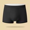 Men Boxer Underwear Elastic Mid-rise Tight Cut U-Convex Shorts Briefs Solid Color Summer Thin Ice Silk Panties