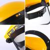 Garden Grass Trimmer Safety Helmet Hat with Full Face Mesh Visor for Logging Brush Cutter Forestry Protection Kitchen Mask Tools
