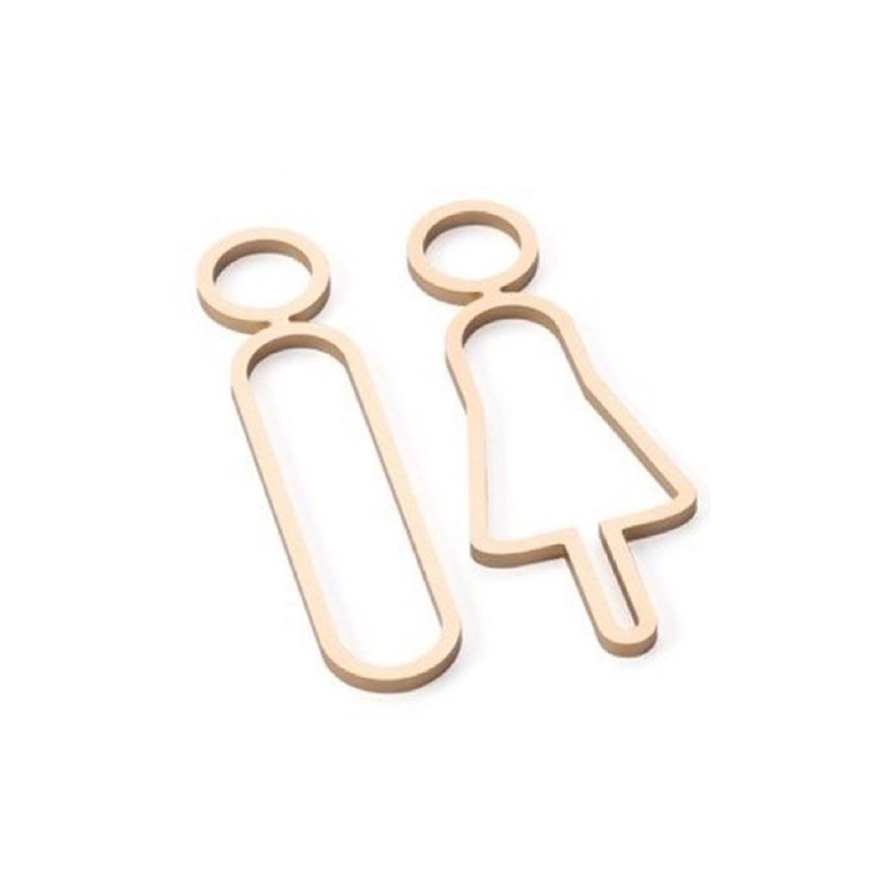DIY Washroom Sign Plate Set Black Gold Toilet Sign Plate Wc Holder Signage Board Home Decor