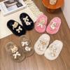 Children's Cute Fluffy Slippers Outer Wear 2025 Autumn and Winter New Thick Bottom Fashion Home Thermal Cotton Slippers Korean