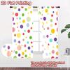 2D flat Photography Backdrop Background cloth Colorful Dots on White 100% Polyester Party & Holiday Decor Perfect for