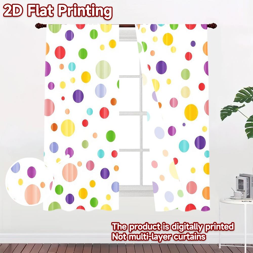 2D flat Photography Backdrop Background cloth Colorful Dots on White 100% Polyester Party & Holiday Decor Perfect for