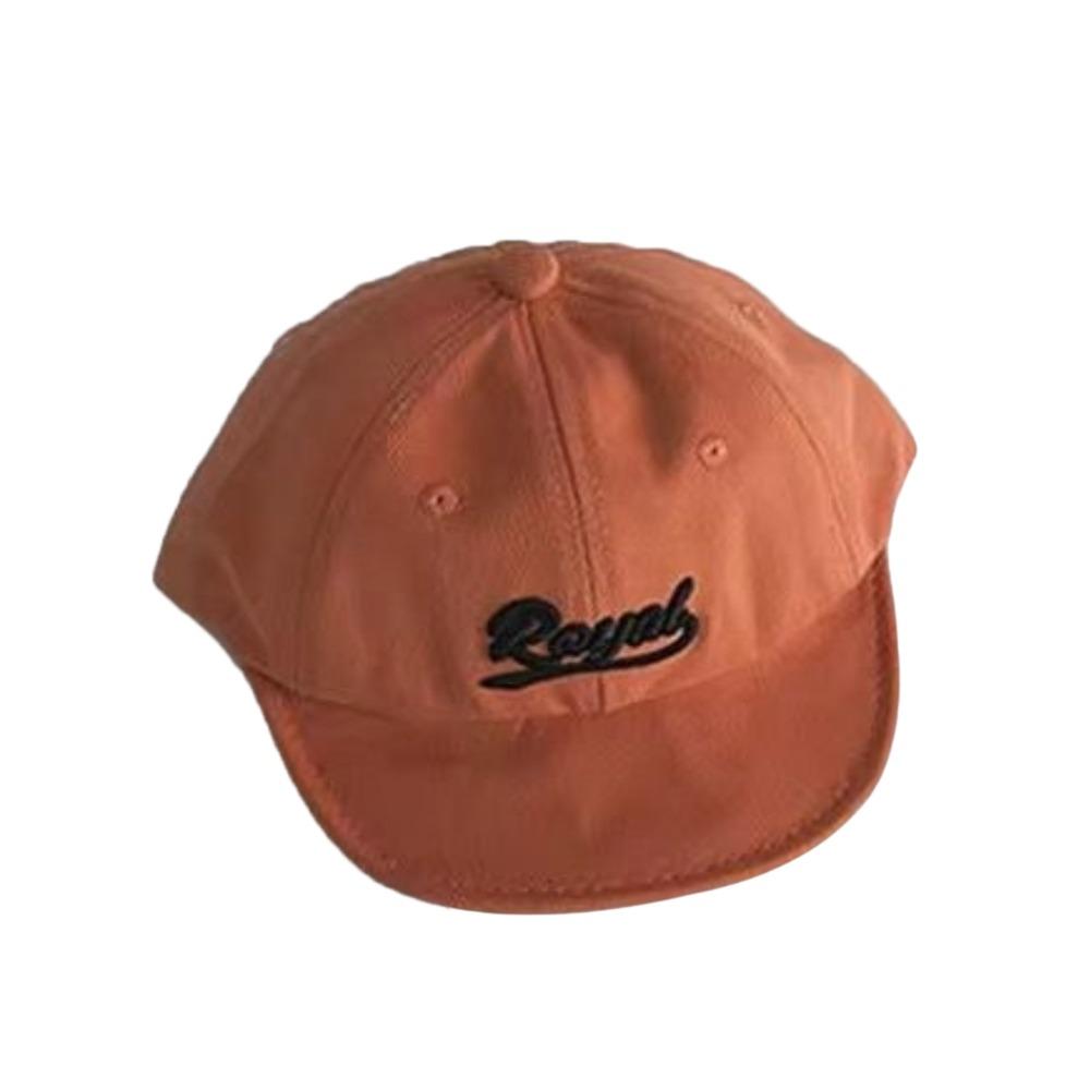 Letter Embroidery Children's Hat Solid Color Sun Protection Cap Boys Girls Caps Peaked Hats