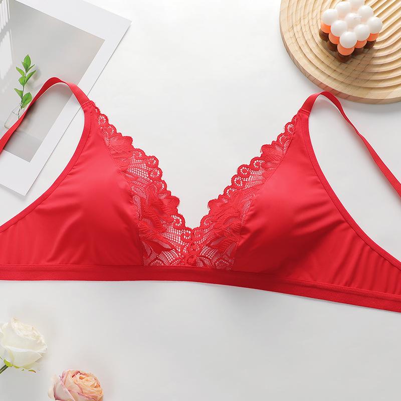 Сексуальный французский ультратонкий прозрачный кружевной бюстгальтер для большой груди
