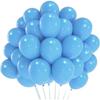 Latex Balloon - Light Blue - 50 Pieces - 10" (25 Cm) - Natural Latex - Helium Included