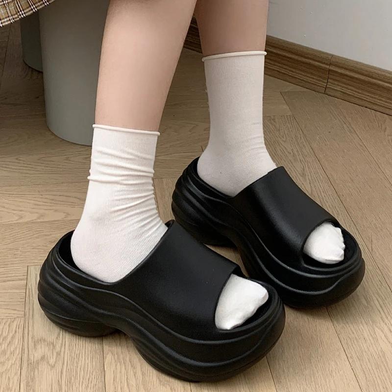 Women's Fashion Chunky Platform Slippers Summer Non Slip Wedges Sandals Woman Outdoor Thick Bottom Eva Slippers for Women
