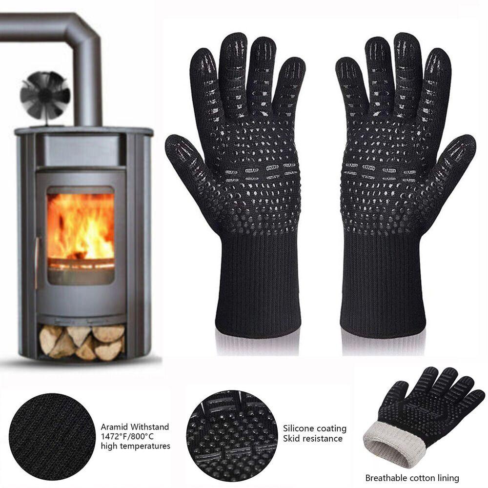 Tools Fireplaces High Temperature Resistance Heat Insulation BBQ Gloves Oven Mitts Fire Heat Glove