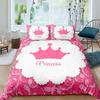 Cute Princess Style Down Duvet Cover Queen King Size Girl Pink Series Bedding Set Girls Bedroom 3 Piece Set With 2 Pillowcases