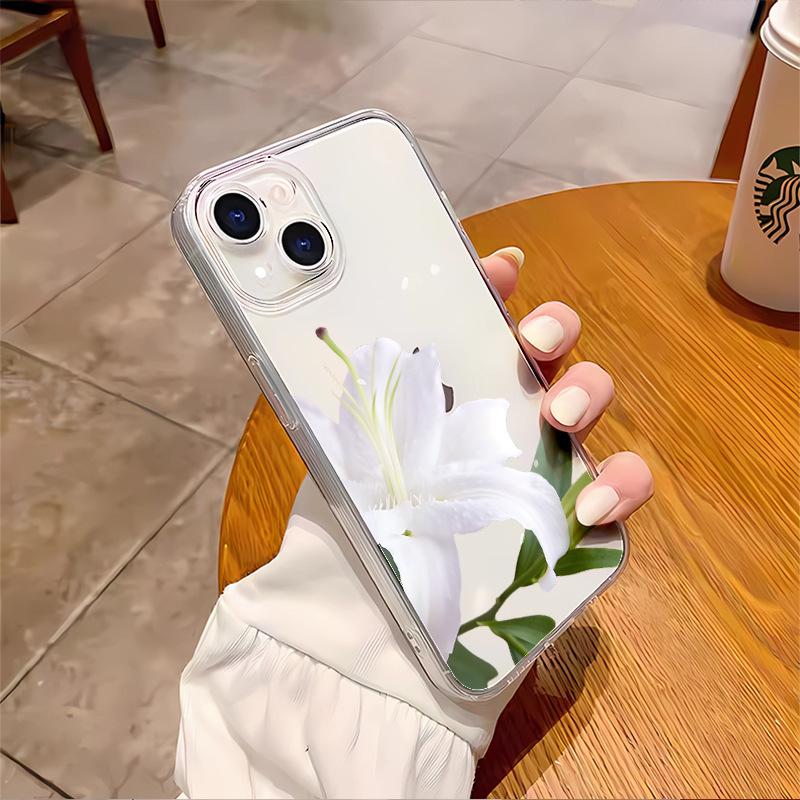 Чехол для мобильного телефона Lily подходит для iphone12 простой маленький свежий прозрачный чехол Apple 17promax всесторонний противоударный.