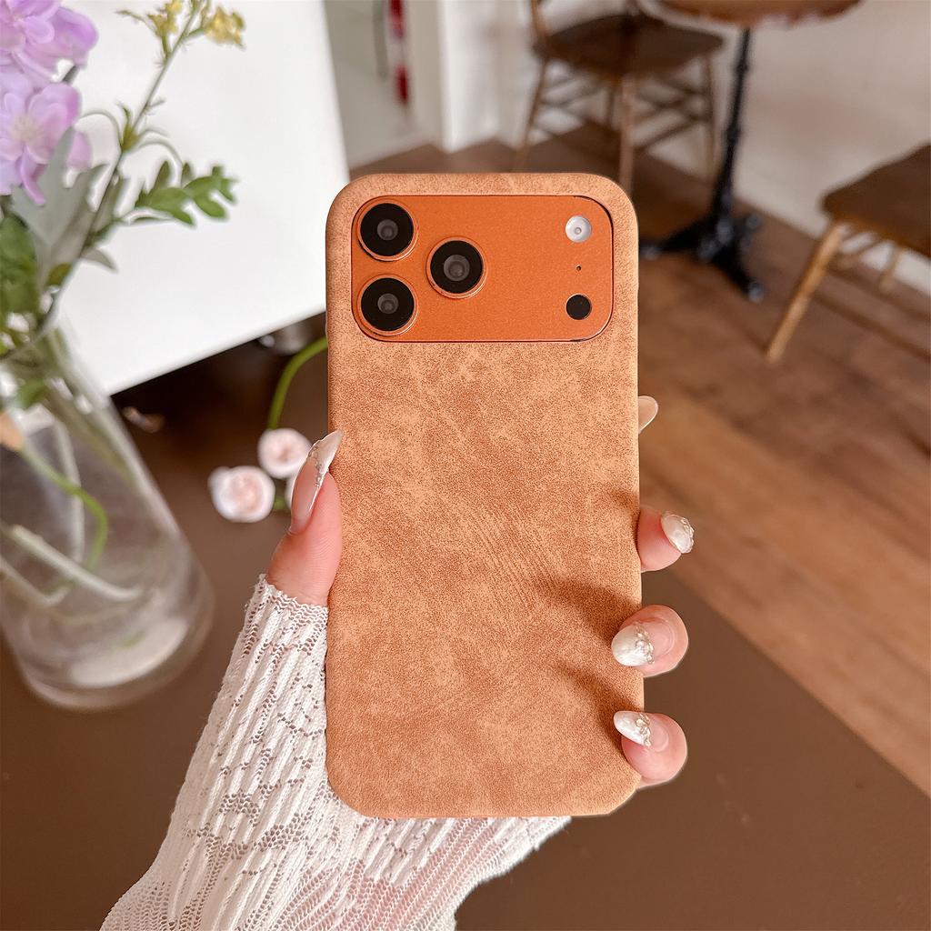 Ретро Чехол из овчины Для Для Iphone 17 Air 16 1 14 13 12 11 Pro Max Plus Бизнес Матовый Противоударный Безрамочный Охлаждающий Чехол