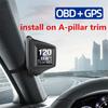 On-board HUD Computer with Dual OBD+GPS System 2 In 1 for Cars, Engine Speed and RPM On the Windshield
