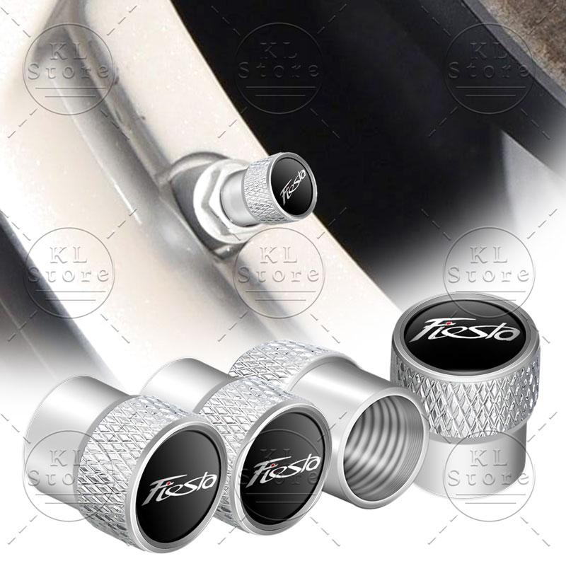 pdzh2 4pcs Auto Accessories Wheel Tire Valve Stem Air Dust Cover Caps For Ford Fiesta Emblem Car Styling Decoration