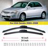 Wiper Front Wiper Blades For Kia Cerato 2003-2008 2004 2005 2006 2007 Windshield Windscreen Front Window 24"+16"