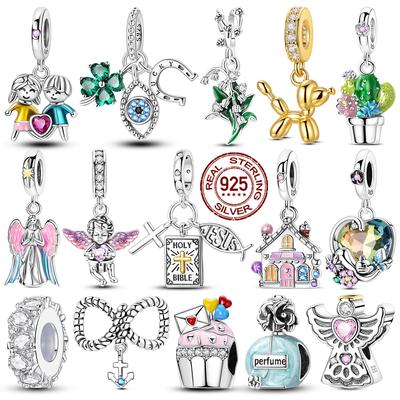 Медные Подвески Ангел Любовь Иисус Вращающаяся Ветряная Мельница Бусины Подходят для Оригинального Браслета Шарм Изготовление Модные Подвески Подарок Для Женщины