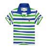 Детская хлопковая футболка-поло в полоску в европейском и американском стиле на весну и лето