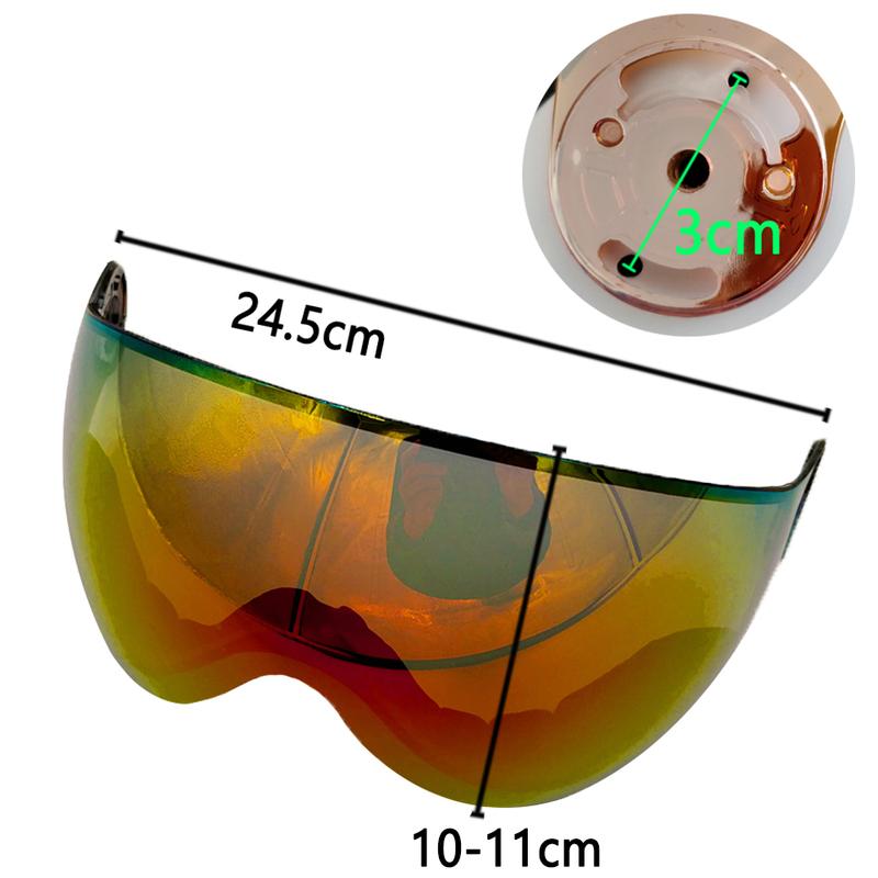 LOCLE Ski Helmet Visors of MS95 MS99 Multifunctional Wind-proof Dust-proof Spare Lens UV Protection Skiing Helmet Extra Lens