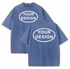 DIY06 Custom T-shirt with Hip-hop Street Team Logo Men's 230G Pure Cotton Loose Fit High-temperature Printed Custom Top